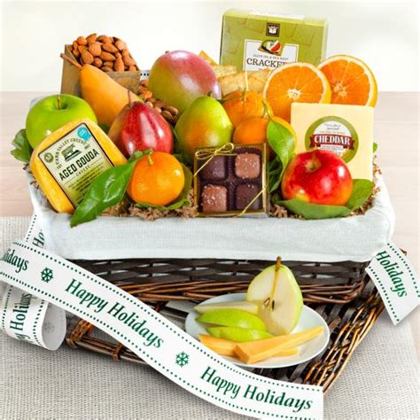 Happy Holidays Classic Deluxe Fruit Basket - AA4101H | A Gift Inside