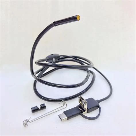 5.5mm for android Type C 3IN1 USB Endoscope Camera Hard Wired Mobile Endoscope -in Surveillance ...