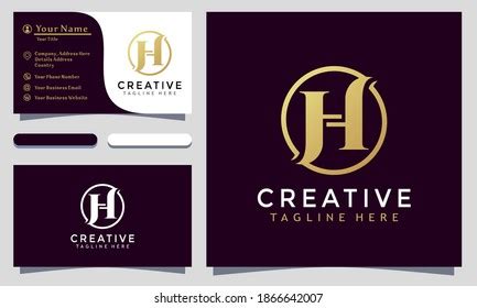 Modern Elegant Letter H Logo Design Stock Vector (Royalty Free ...