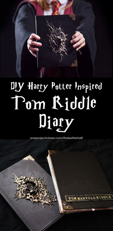 How to Make Tom Riddle's Diary from Harry Potter | Tom riddle, Harry potter diy, Tom riddle diary