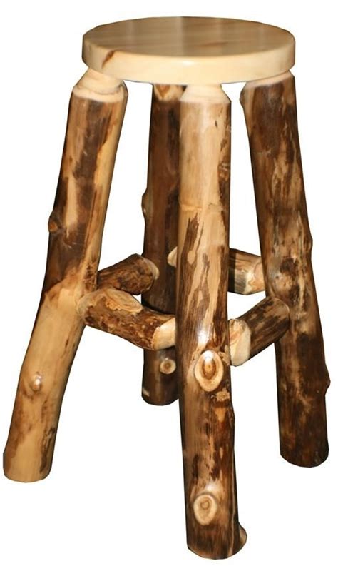 Rustic Log Bar Stools - Ideas on Foter