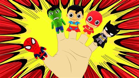 Superheroes Finger Family Song Nursery Rhymes - YouTube