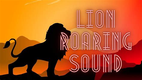 LION ROARING SOUND EFFECT - Free to use - YouTube