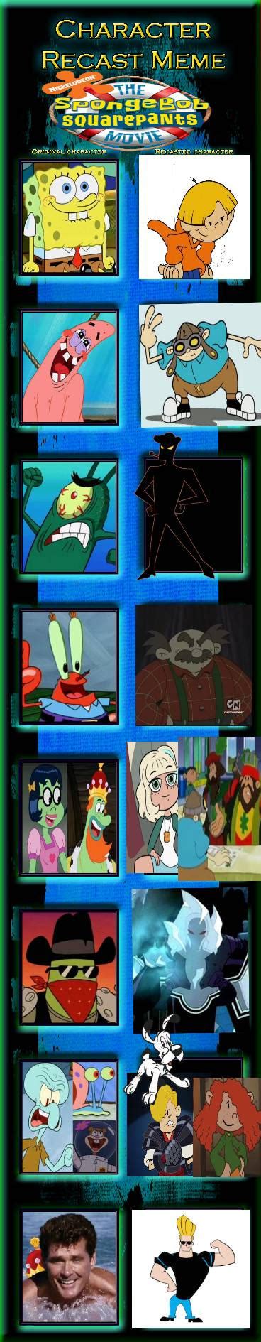 Spongebob Squarepants the Movie Recast Meme by TabrizShadow on DeviantArt