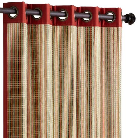 Bamboo Metallic Grommet Red 84" Curtain | Pier 1 | Bamboo panels, Grommet panels, Custom drapes