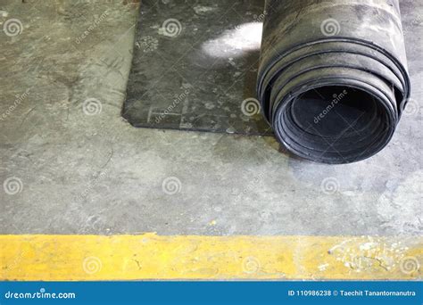 Black rubber roll stock photo. Image of sticky, industry - 110986238