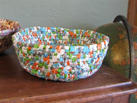 recycled plastic bag basket | ... made out of bags from the… | Flickr - Photo Sharing!