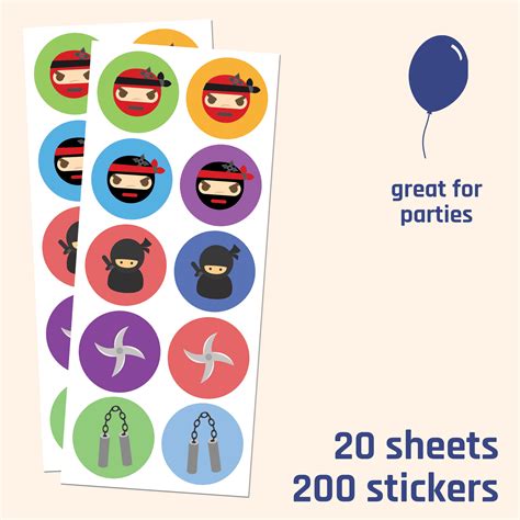 Ninja - Kids' Sticker Set - TownStix