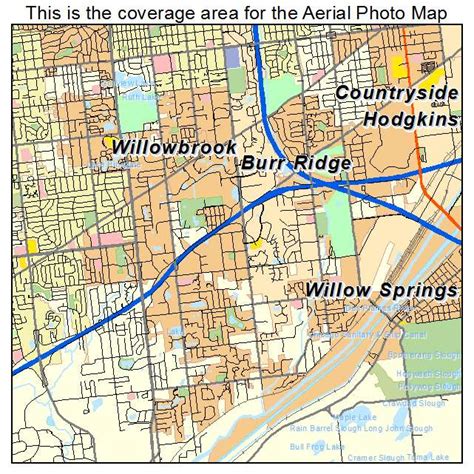 Aerial Photography Map of Burr Ridge, IL Illinois