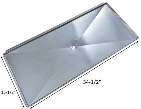 Stainless Steel Drip Pan WITH HOLE - 34-1/2" x 15-1/2" - Capt'n Cook, Turbo, Others :: All ...