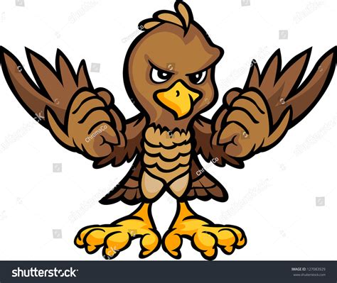 Cartoon Vector Image Eagle Falcon Body Stock Vector (Royalty Free) 127083929