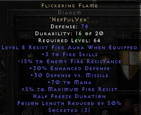 Made my first Flickering Flame : r/Diablo_2_Resurrected