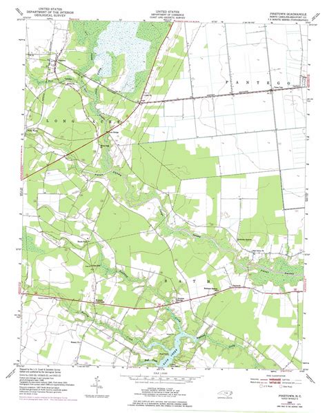 Pinetown topographic map, NC - USGS Topo Quad 35076e7