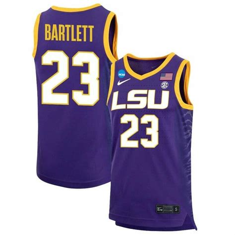 New Amani Bartlett Jersey LSU Tigers Basketball 2023 NCAA College Purple #23