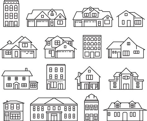 buildings of various shapes 15826916 Vector Art at Vecteezy