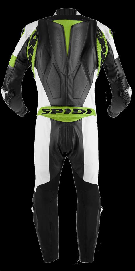 Spidi Warrior Perforated Pro Leather Race Suit - Black / White / Green