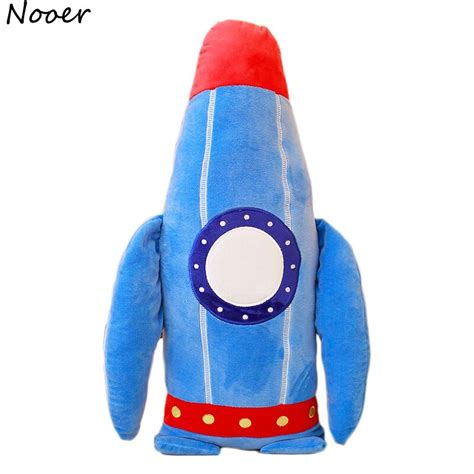 Nooer Cartoon Car Rocket Stuffed Plush Toy Plush Rocket Throw Pillow ...