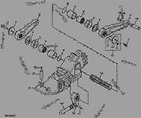 ROCKSHAFT CONTROL LIFT ARMS - TRACTOR, COMPACT UTILITY John Deere 4400 ...