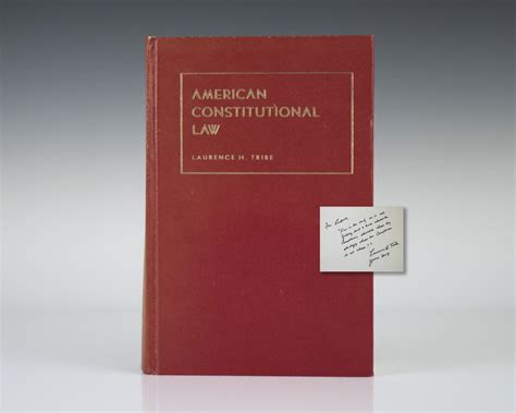 American Constitutional Law Laurence Tribe First Edition Signed Rare