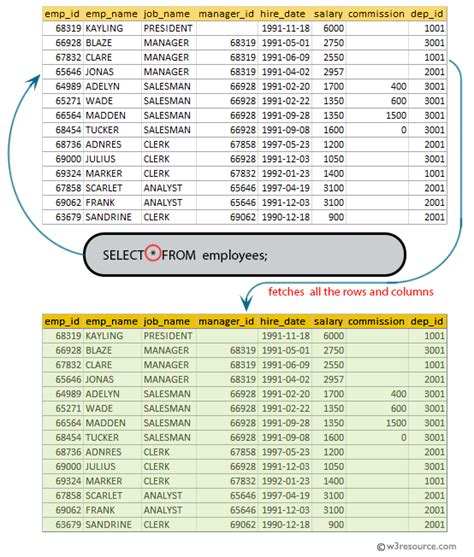 SQL: Display all the information of the employees