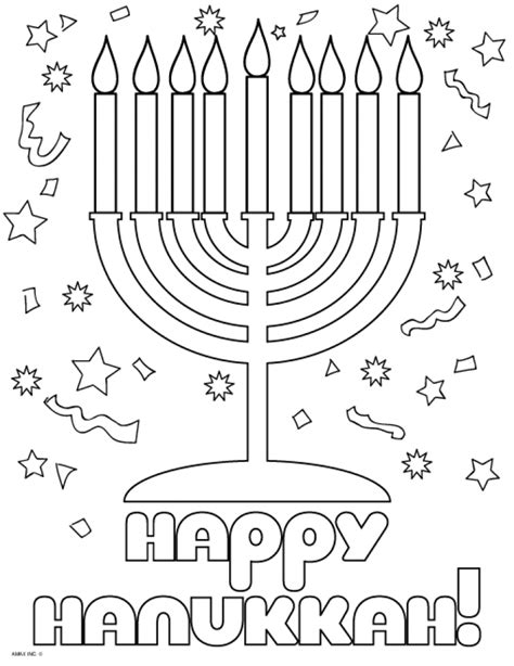 Hanukkah Coloring Pages Free Printables