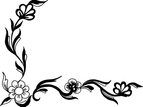 Flower Corner Vector Designs Png