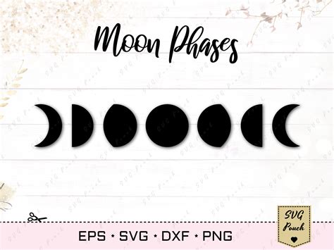 Lunar Phases Svg Moon Phases Svg Crescent Moon Svg Vector 1403366 ...