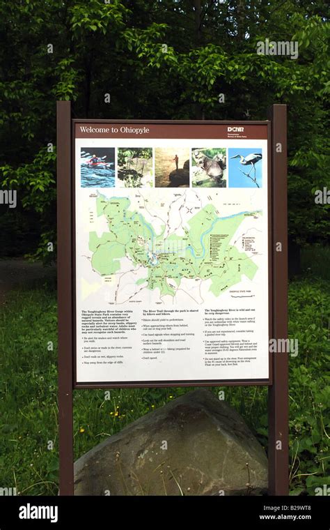 Ohiopyle State Park Map Stock Photo - Alamy