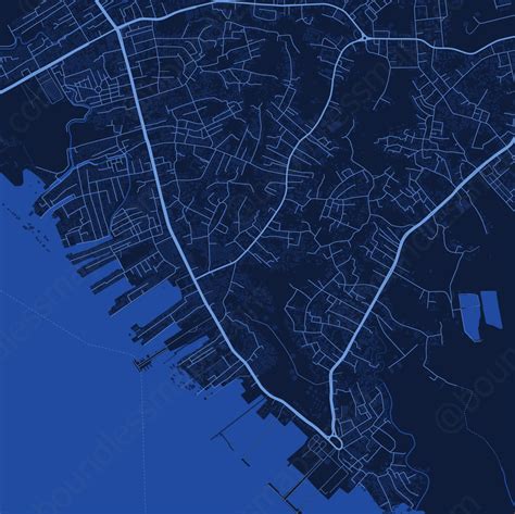 Tarakan Island - Dark Blue Vector Map | Boundless Maps