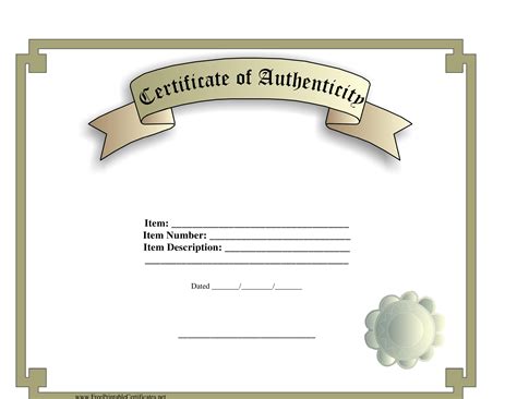 Certificate of Authenticity template - Are you drafting a Certificate of Authenticity? Then we ...