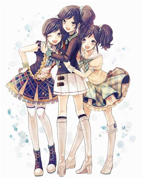 Cute 3 Best Friends Drawing Anime, 3 anime bff girls HD phone wallpaper ...