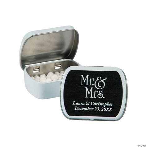 Personalized Mr. & Mrs. Wedding Mint Tins | Oriental Trading