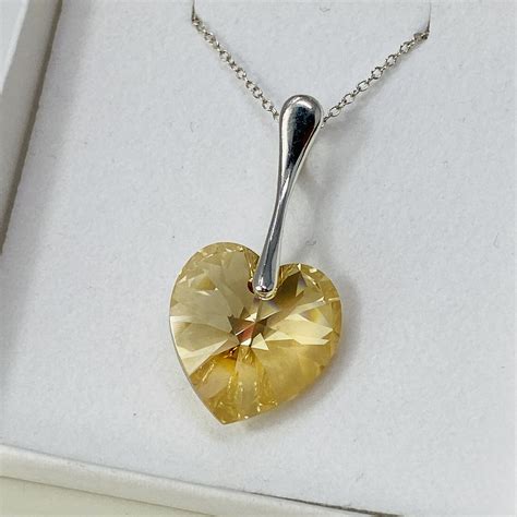 Golden Shadow Crystal Heart | Crystal Elegance