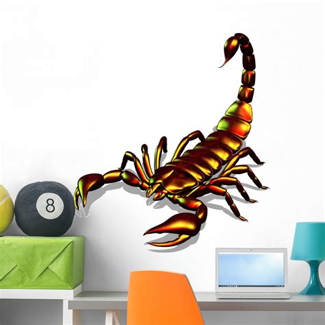 Metallic Scorpion Wall Decal Sticker by Wallmonkeys Vinyl Peel and ...