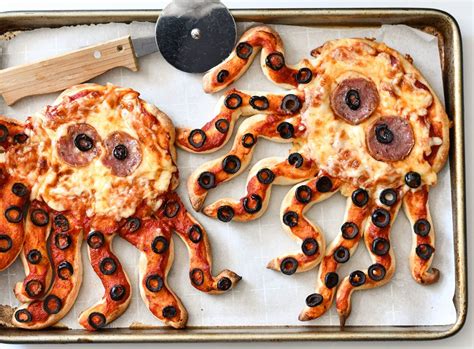 Octopus Pizza - Super Simple | Pizza shapes, Fun pizza recipes, Kids cooking recipes