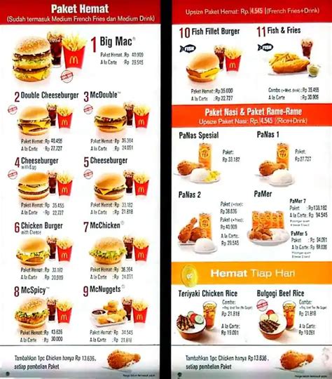 McDonald's Menu, Menu for McDonald's, Beji, Depok - Zomato Indonesia