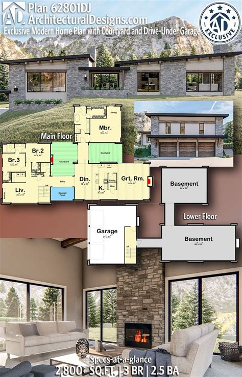 Courtyard Garage House Plans - homeplan.cloud