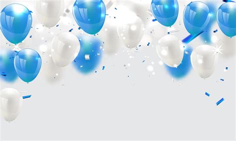 blue and white balloons, Celebration background 692911 Vector Art at ...