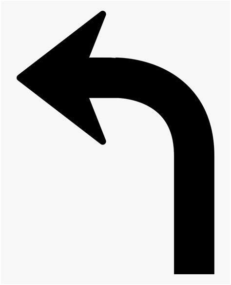 Arrow Curve Pointing Left - Curved Arrow Pointing Left, HD Png Download ...