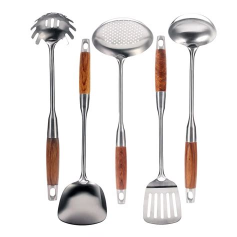 High Quality Stainless Steel Kitchen Utensil Set 5 Cooking Utensils Best Kitchen Gadgets Kitchen ...