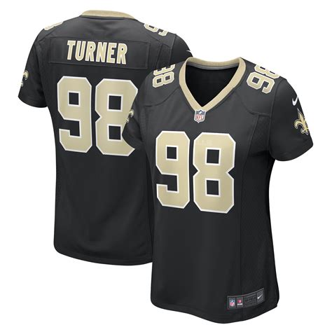 Women's Nike Payton Turner Black New Orleans Saints Game Jersey - ReplicaJerseys.com