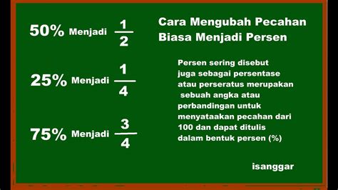 Contoh Soal Mengubah Pecahan Biasa Menjadi Persen Contoh Soal Terbaru ...