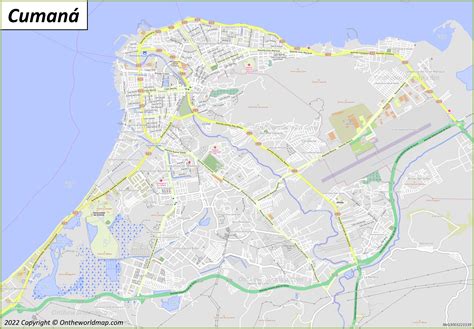 Mapa de Cumaná | Venezuela | Mapas Detallados de Cumaná