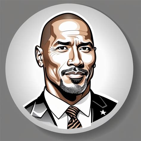 Simplistic Icon of Dwayne Johnson as President | Stable Diffusion Online