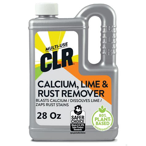 CLR Calcium Lime and Rust Remover, Multi-Use Household Cleaner, 28 ...