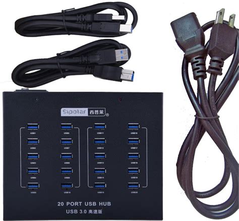 Amazon.com: PCOLTECH Industrial Grade USB 3.0 Hub 20 Port High Speed Data Transfer and Powered ...