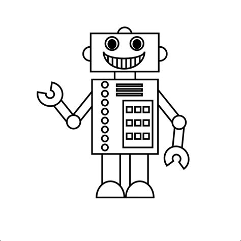 Free Printable Robot Coloring Pages For Kids