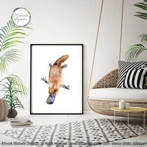 Platypus Art Platypus Watercolor Painting Giclee Print Australia Art Animal Painting Platypus ...