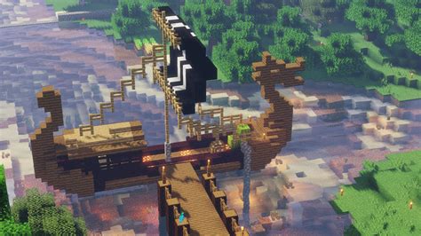 Viking merchant ship with shaders : r/Minecraft