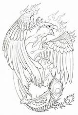 Phoenix Tattoo Coloring Pages Sketch Page sketch template